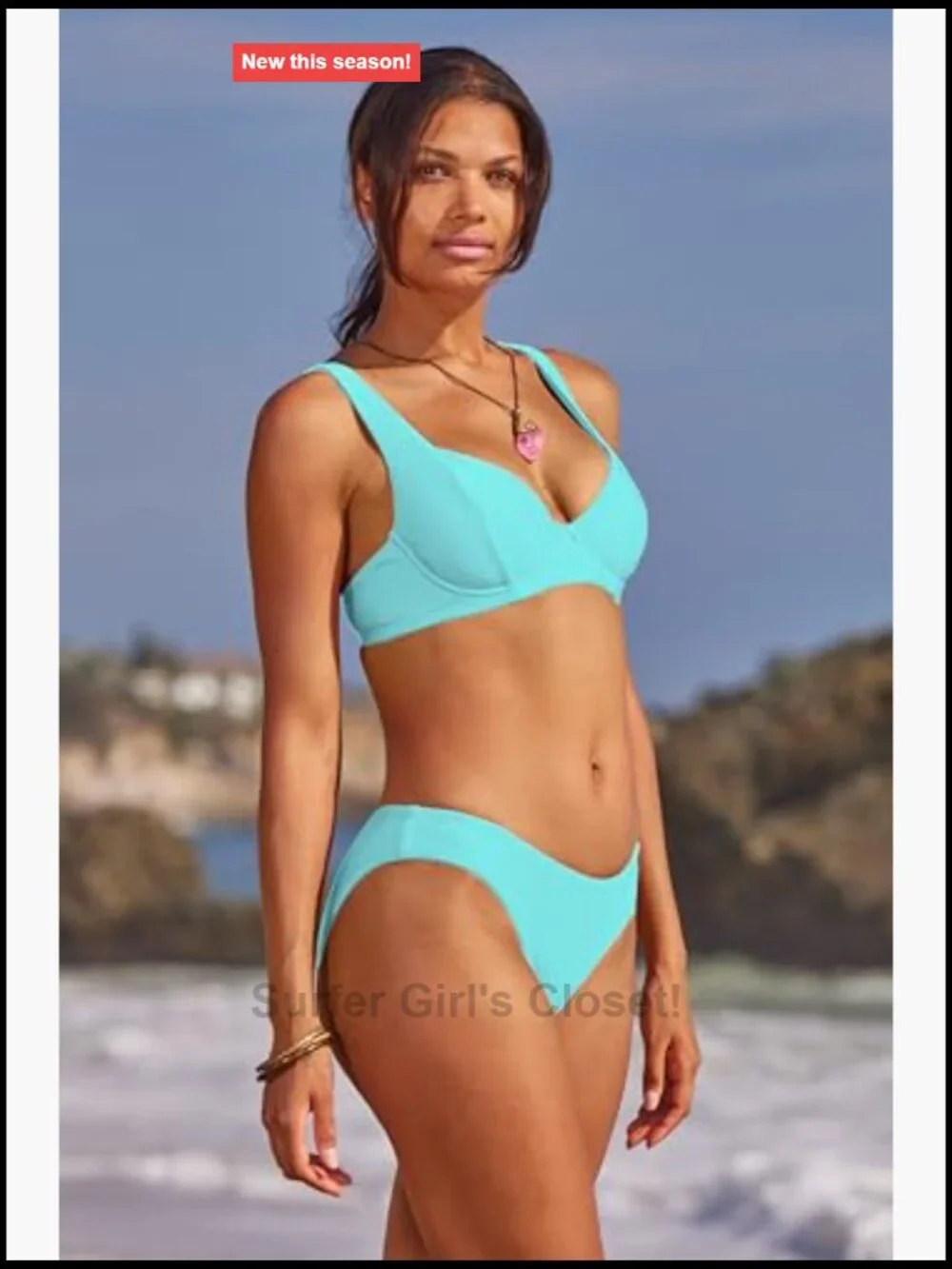 Underwire Bikini Top with Adjustable Straps, Nylon Spandex